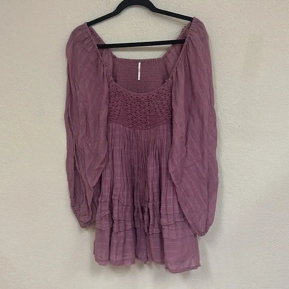 Free People womans BOHO Rose Mini Dress size XS - Picture 3 of 5